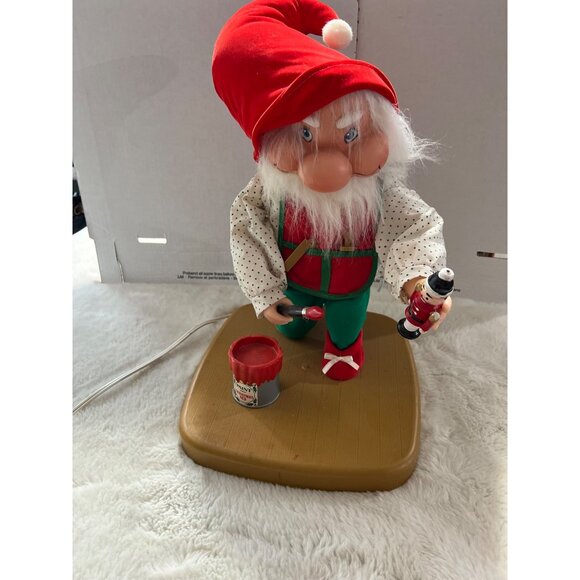 Santakins Animated Santas Workshop Elf With Paint Can 16" Electric Christmas Dec - Picture 9 of 9